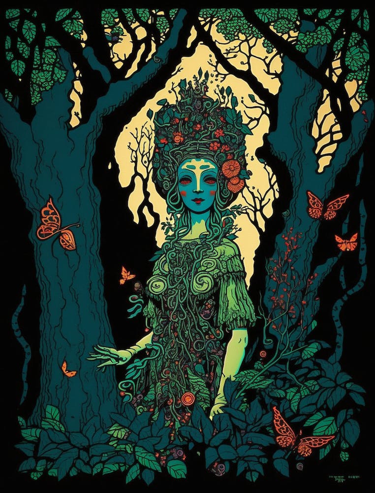 Woman In The Forest 5