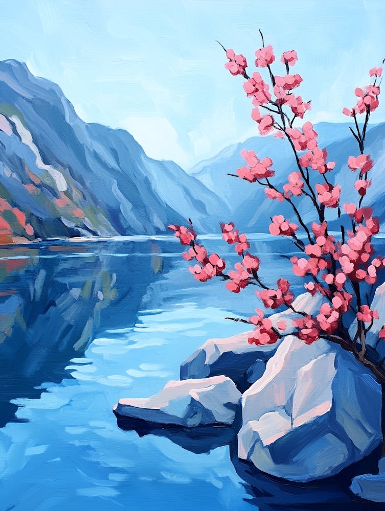 Cherry Blossoms By The Lake 3