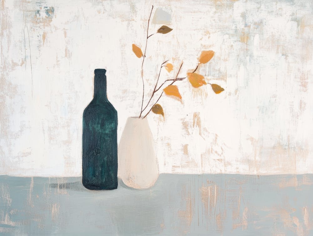 Two Bottles In A Vase