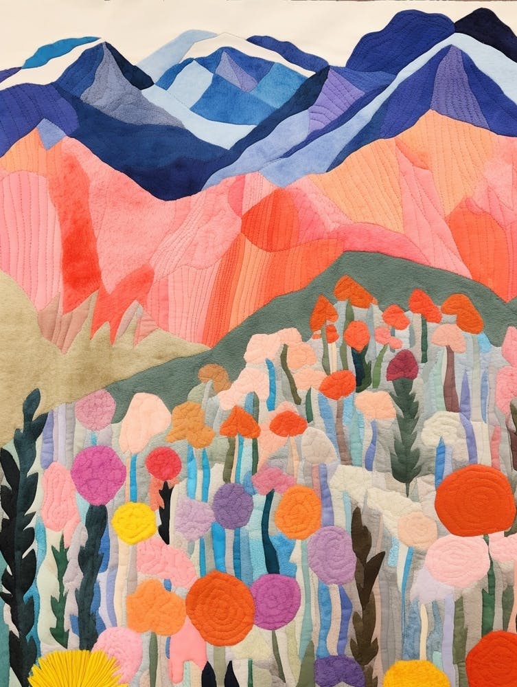 Mount Washington Vereinigte Staaten 4 Farbenfrohe Bergillustration