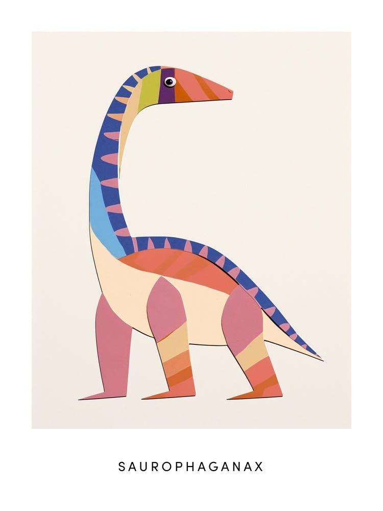 Nursery Dinosaur Art Saurophaganax 2 Poster