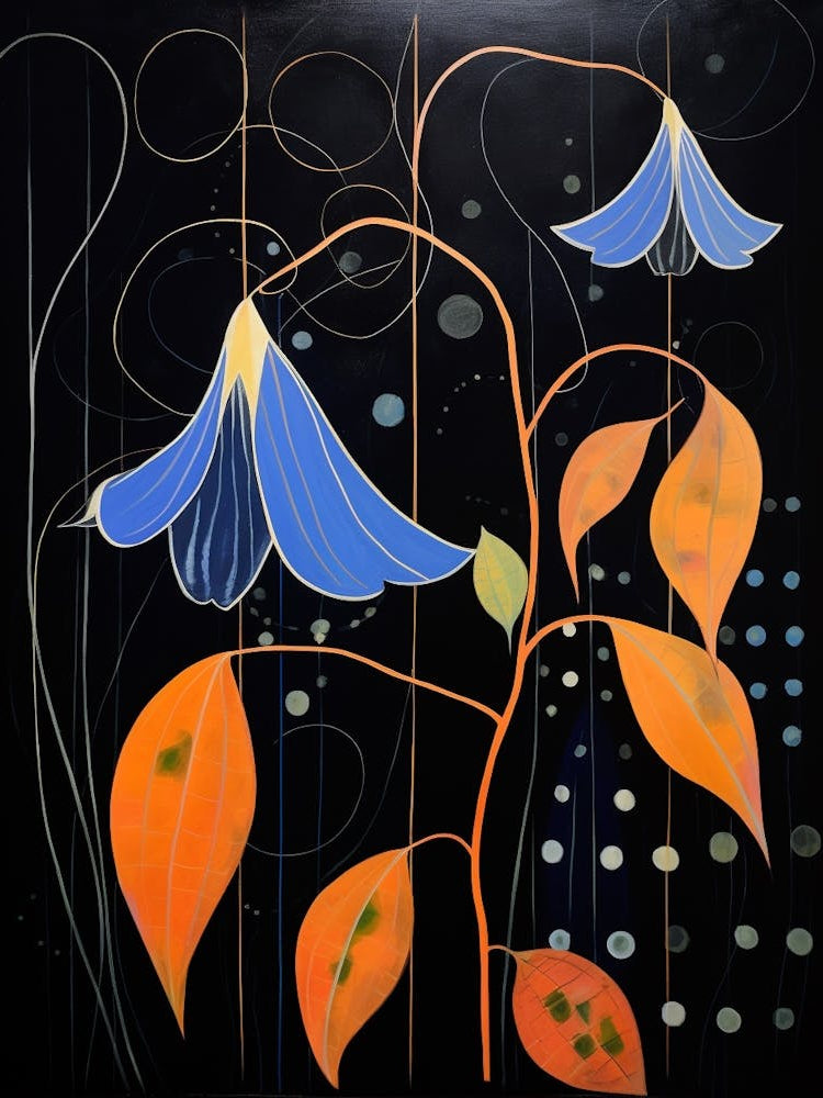 Bluebell 1 Hilma Af Klint Inspired Flower Illustration