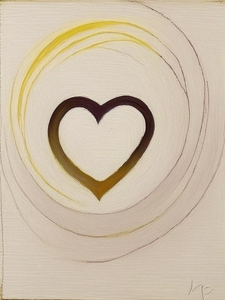 Infinity Heart 1, Symbol Abstract Painting