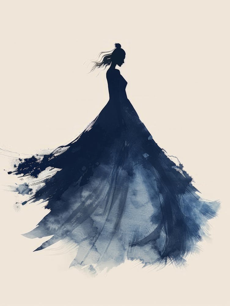 Woman In A Blue Dress 1