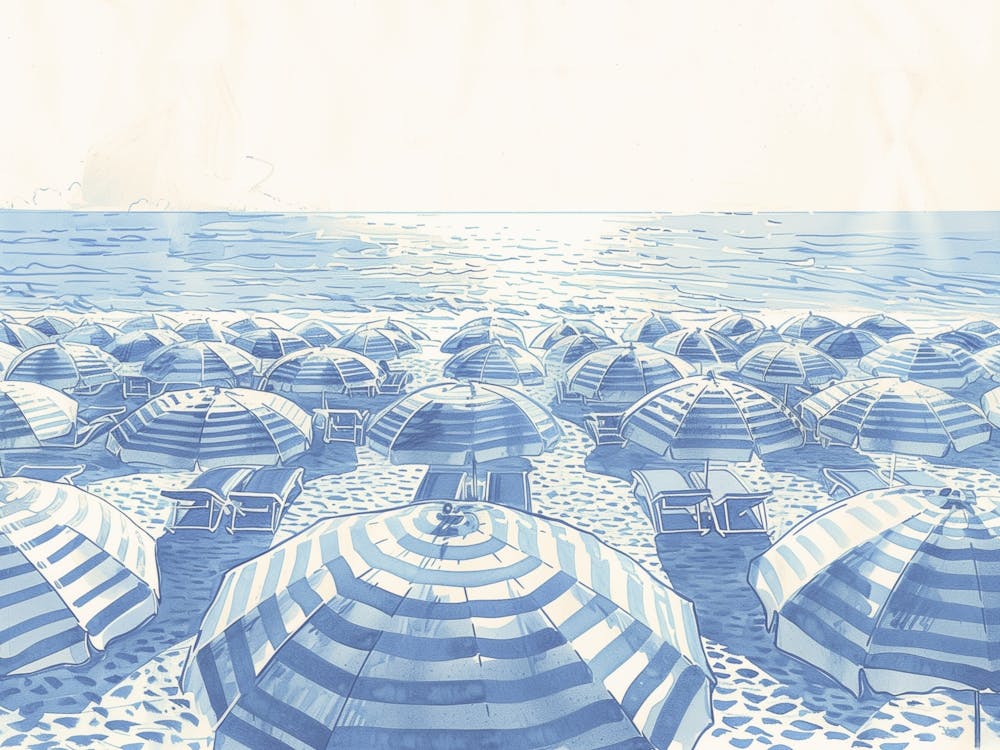 Striped Umbrellas Parchment