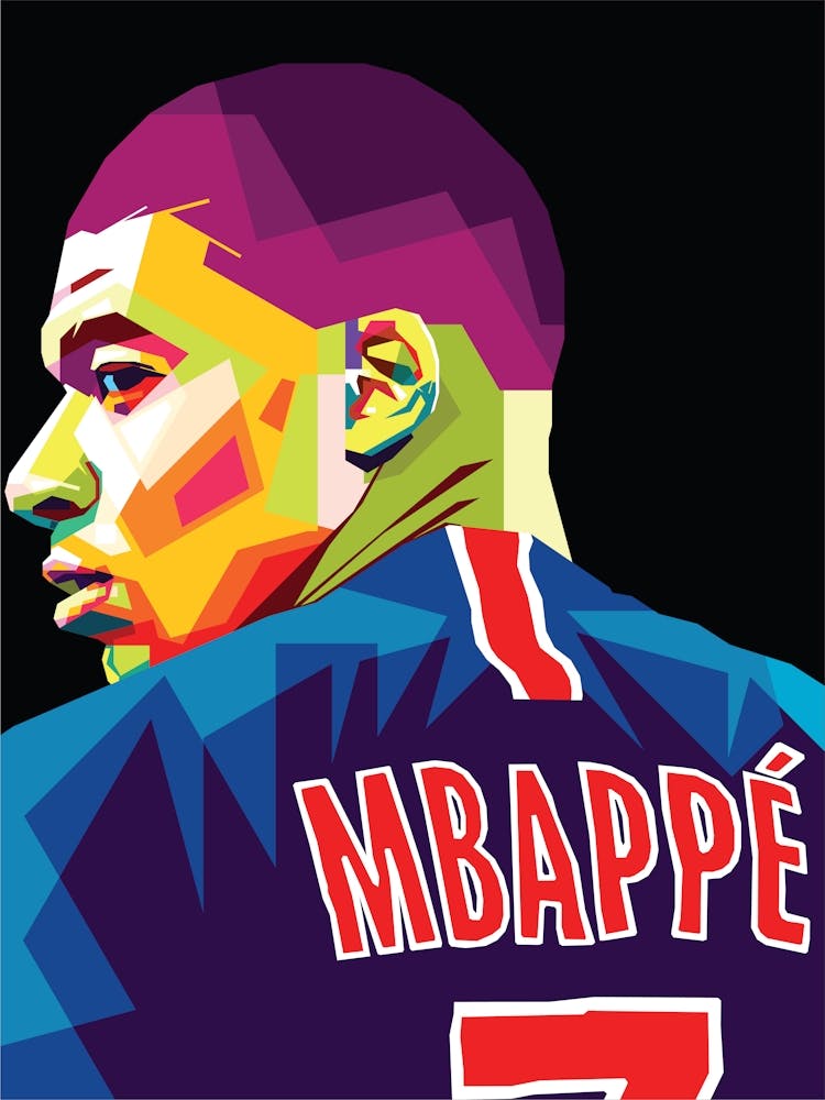 Kylian Mbappe Pop Art