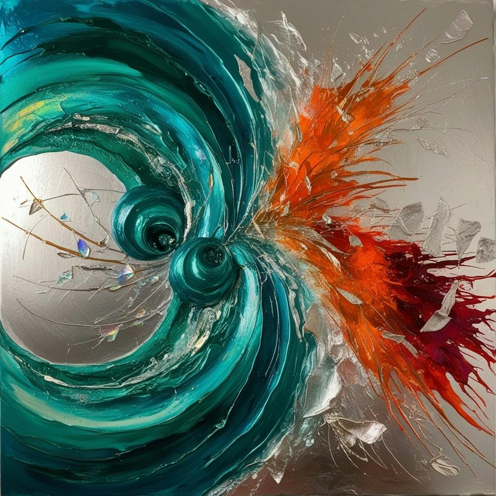 Default An Abstract Art Piece Echoes In The Abyss Using A Mixe 2