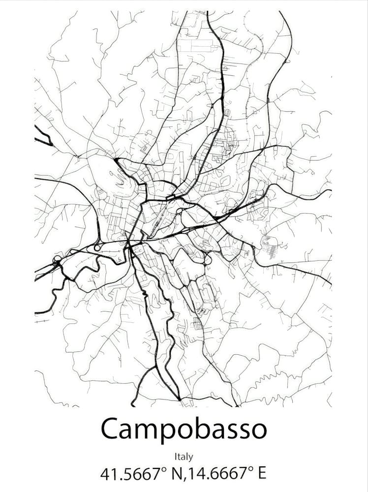 Campobassoitaly Minimalist Map