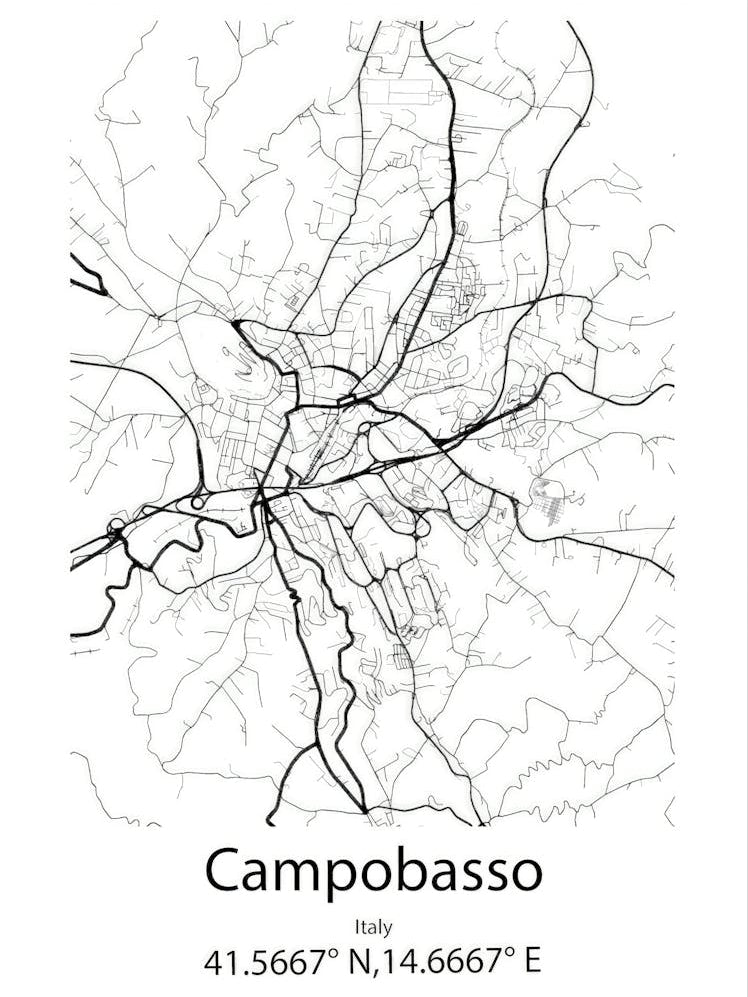 Campobassoitaly Minimalist Map