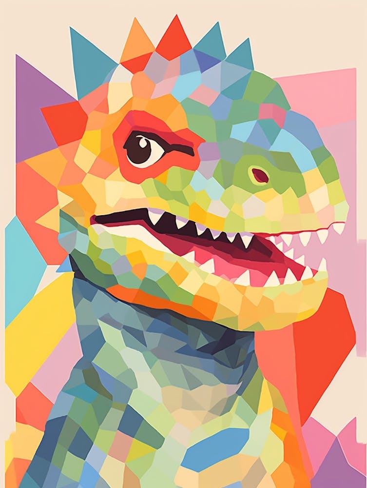 Colourful Dinosaur Stegoceras 2