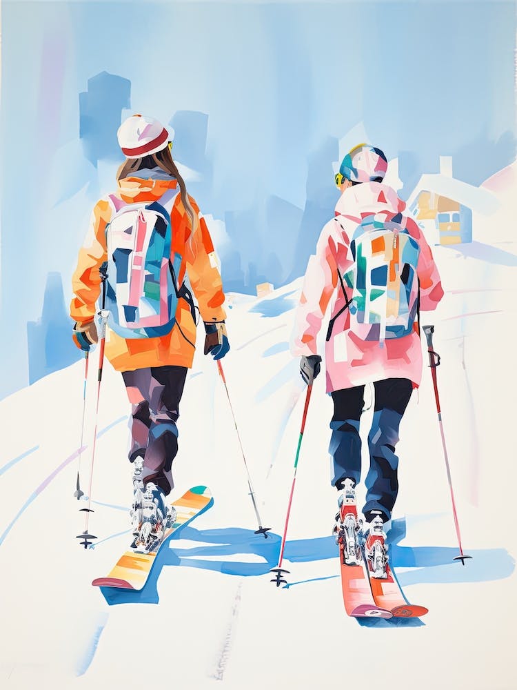 La Plagne   France, Ski Resort Illustration 3
