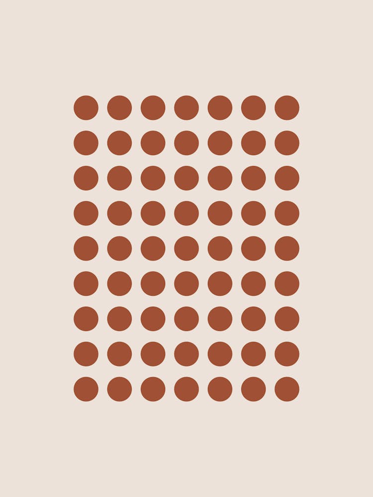 Geometric Dots Rust Terracotta