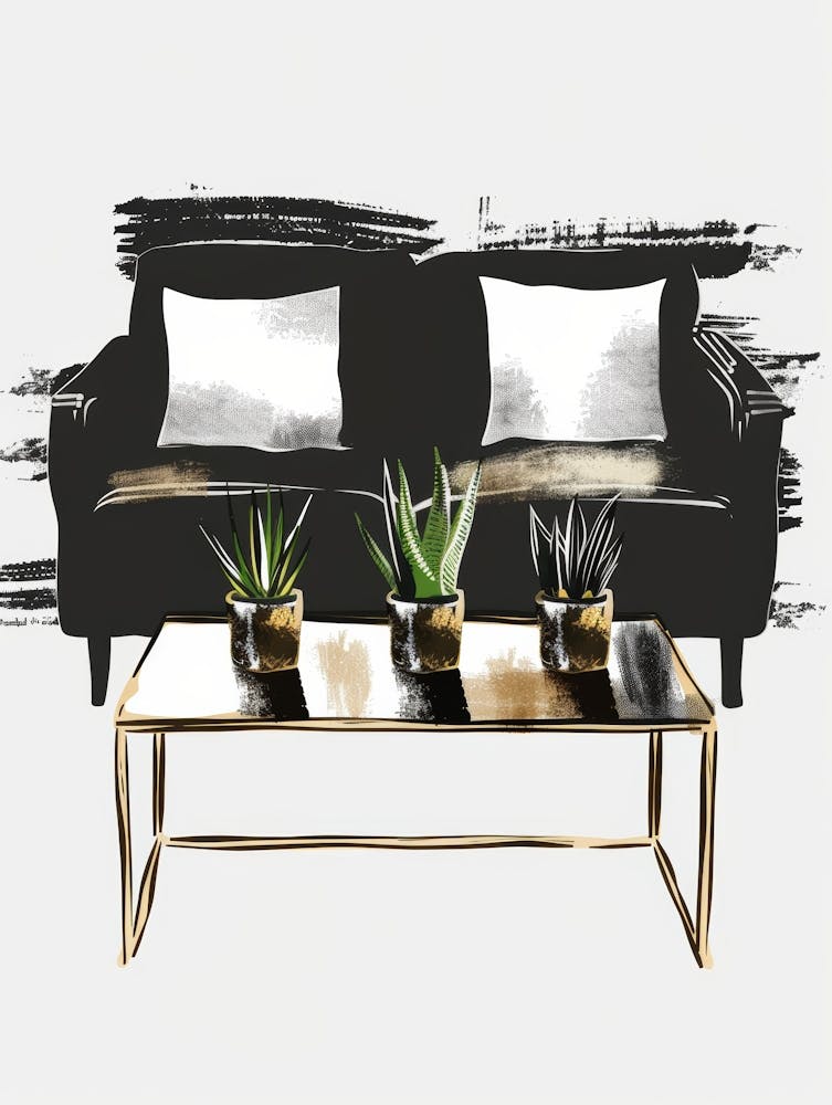 Black And Gold Living Room