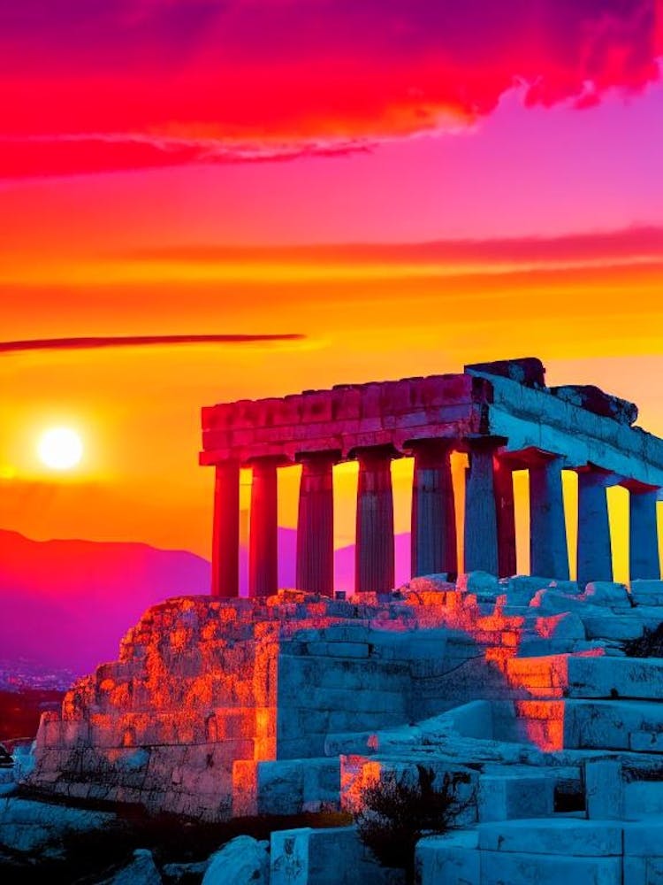 The Acropolis Greece Sunset