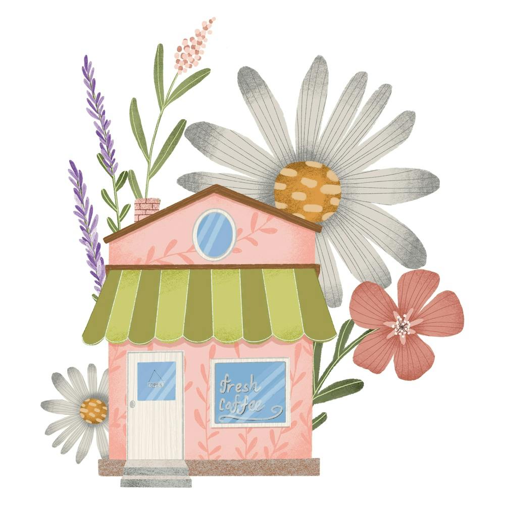 Illustration Of A coffee Shop