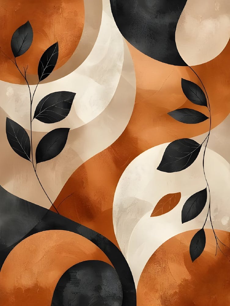 Abstract Leaves Canvas Print 8