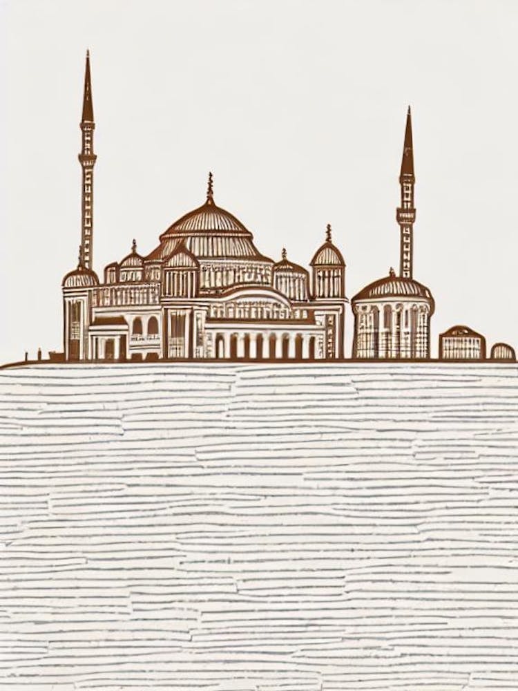 Galata Tower Istanbul Boho Landmark Illustration