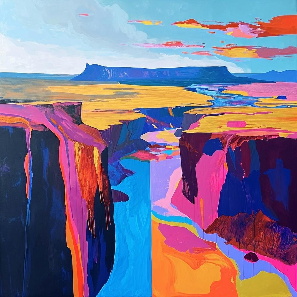 Colourful Abstract Thingvellir National Park Iceland 1