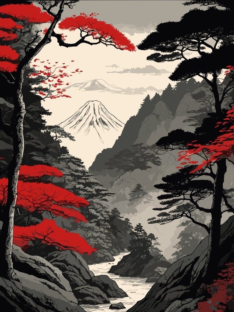 Japanese Mountain Forest