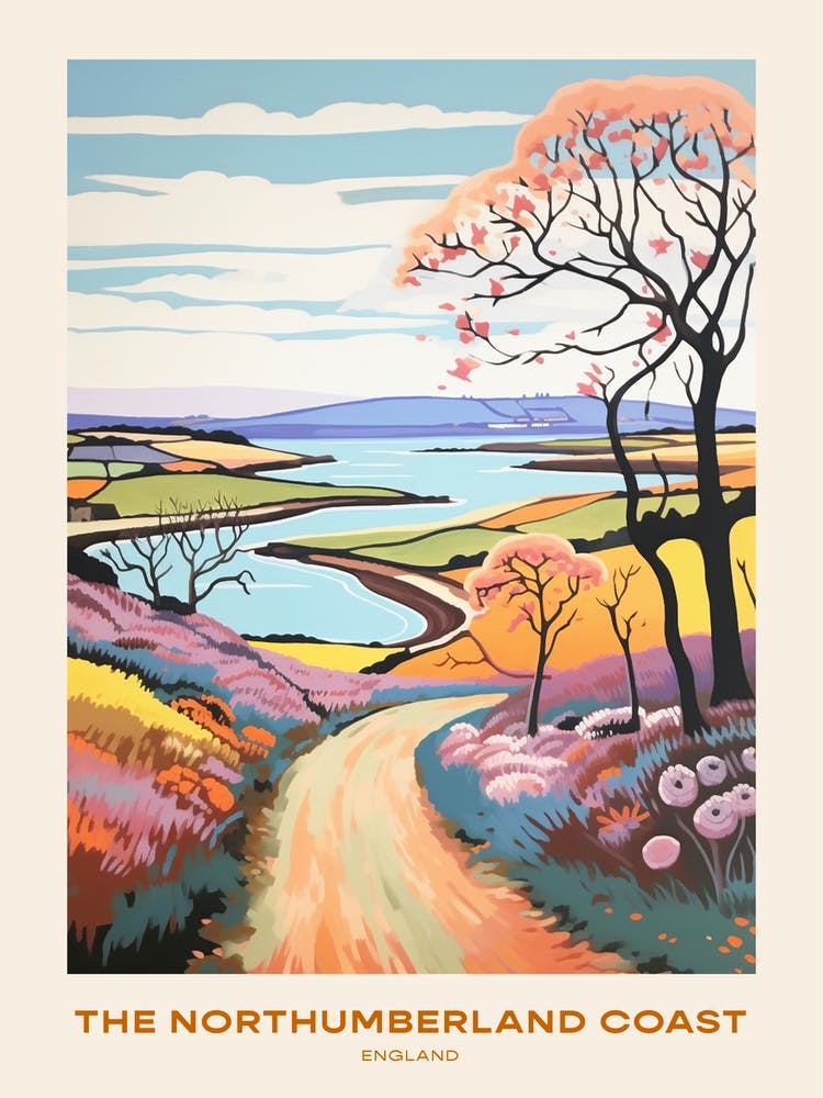The Northumberland Coast England 2 Hike Poster