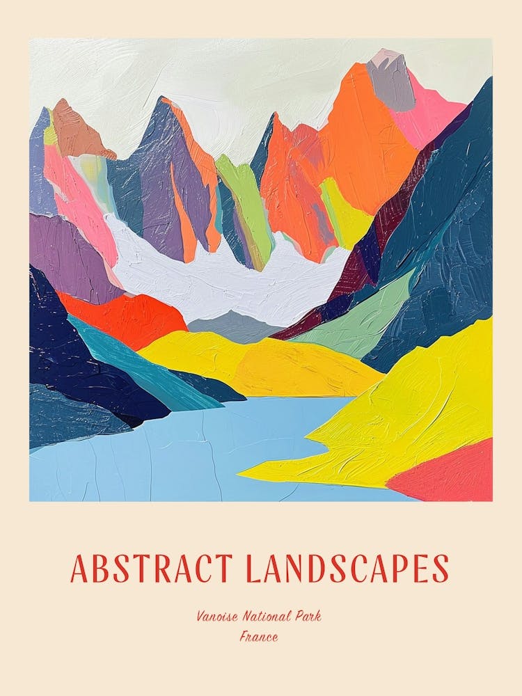 Colourful Abstract Vanoise National Park France 3 Poster