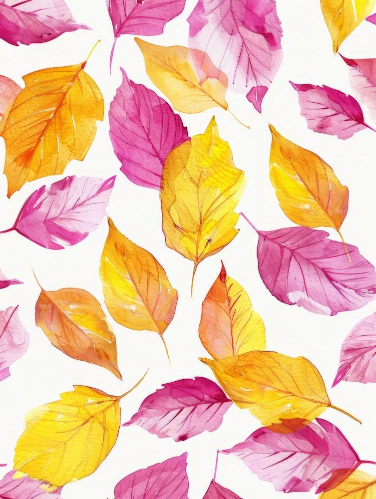 Watercolor Autumn Leaves 1