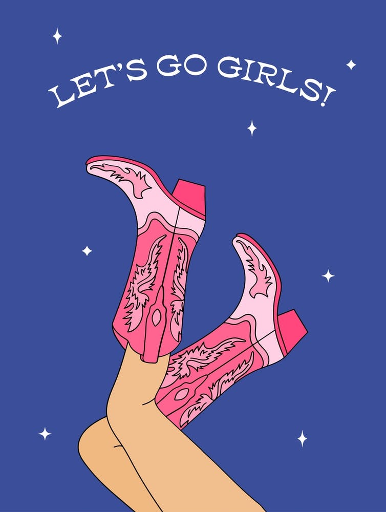 Blue Let's Go Girls Cowgirl
