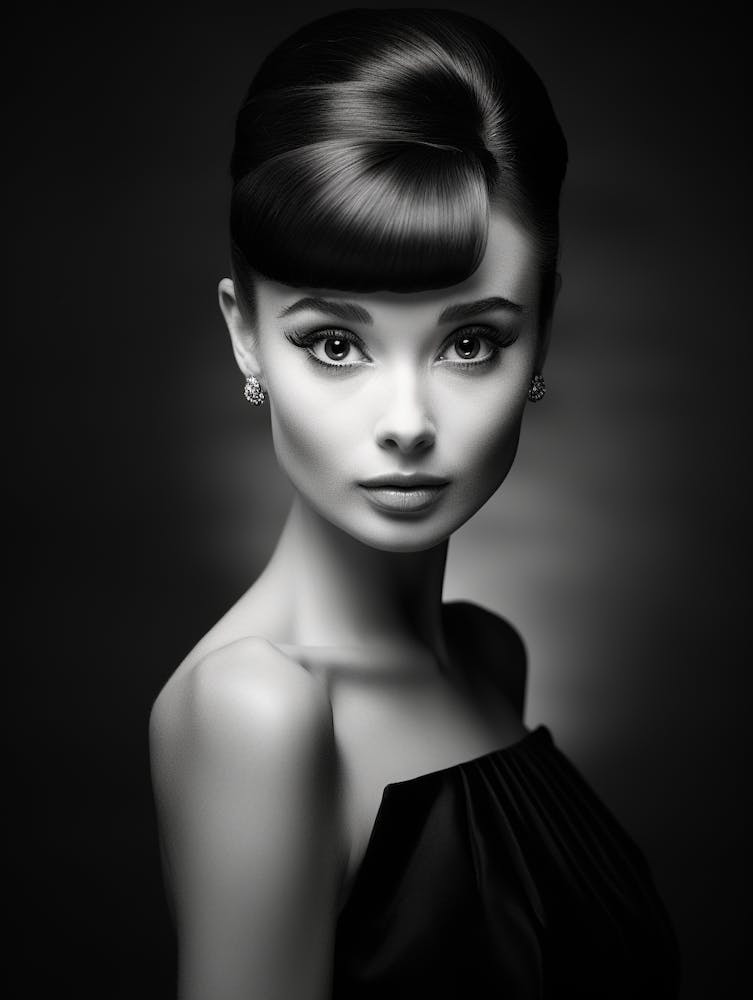 Black And White Portrait Of A Woman