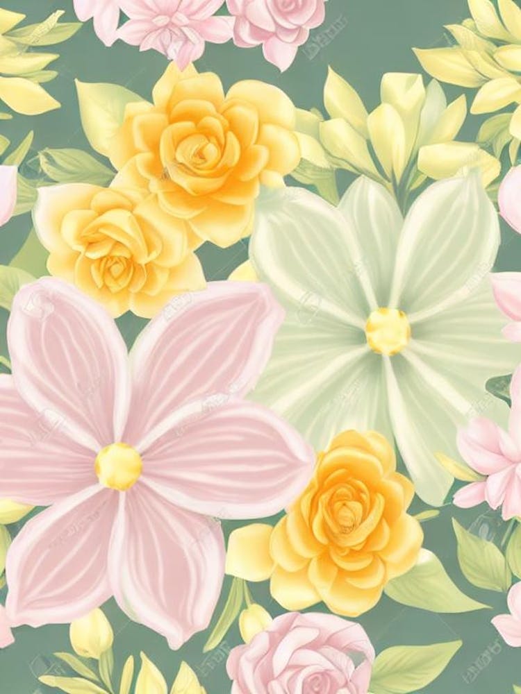 Stock Pastel Floral 1 Flower