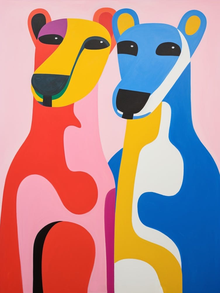 Colourful Kids Animal Art Puma