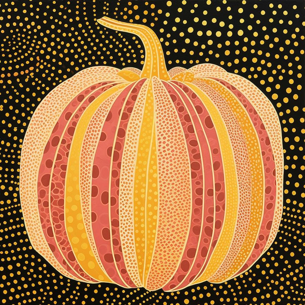 Yayoi Kusama Inspiriert Kürbis Pink und Orange 9