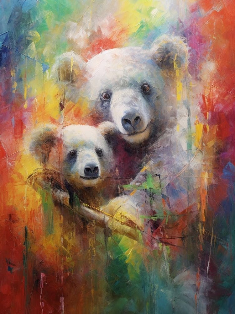 Koalas Abstract Expressionism 2