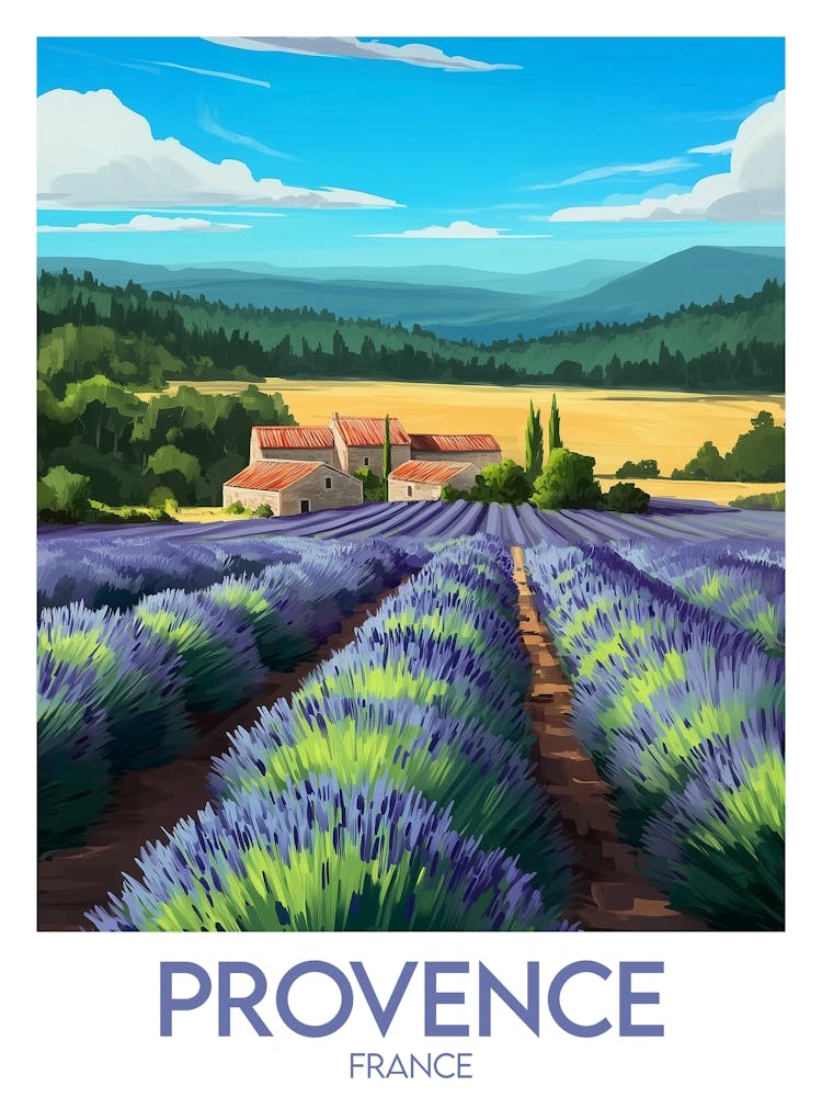 Affiche de voyage Provence 2