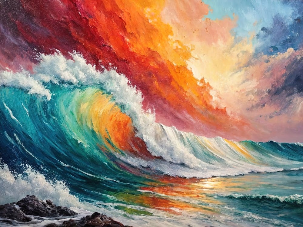 Sunset Over The Ocean