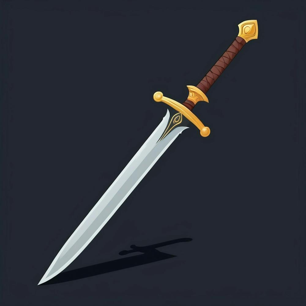 Default Sword Simple Cartoon Vector Item Design 0