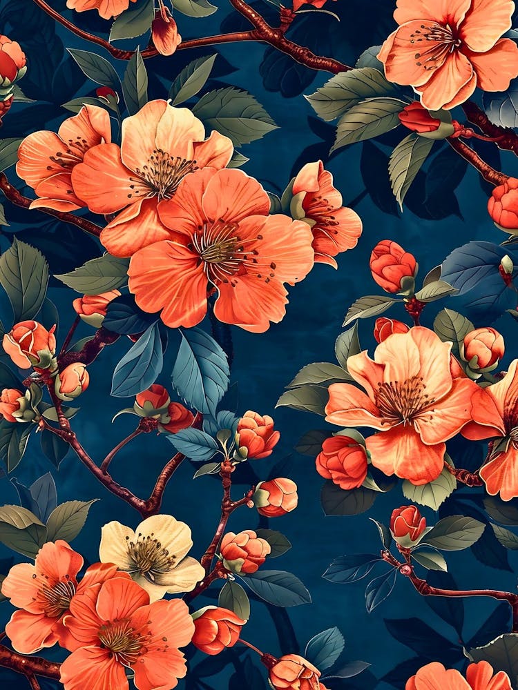 Orange Flowers Wallpaper