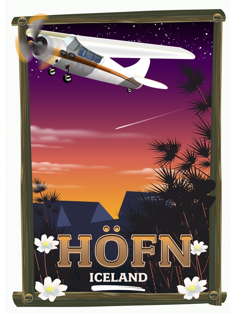 Höfn Iceland Travel poster