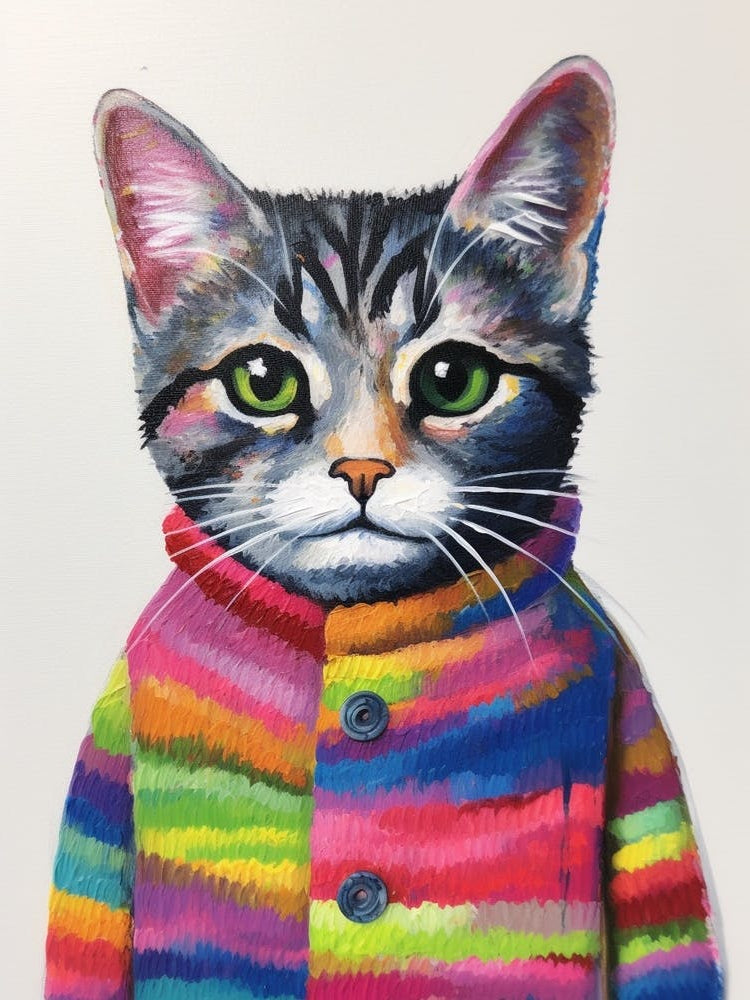 Baby Animal Wearing Sweater Cat 3