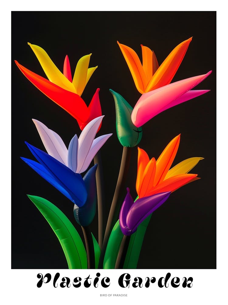 Bright Inflatable Flowers Poster Bird Of Paradise 1