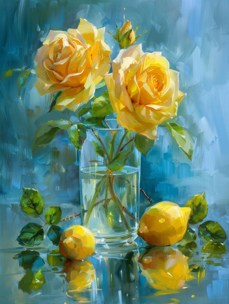 Roses Jaunes Dans Un Vase 1