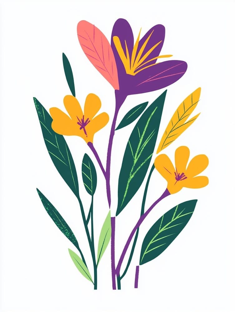 Flowers On A White Background 23