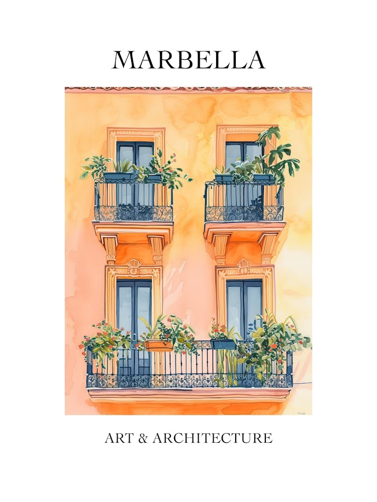 Marbella Travel And Architecture Poster 1