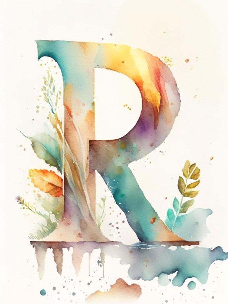 R, Letter, Alphabet Storybook Watercolour 5