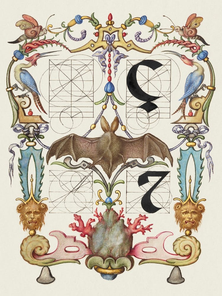 Guide For Constructing The Letters C, Joris Hoefnagel