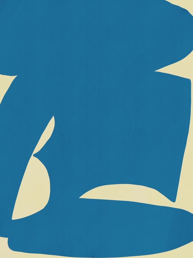 B Cut Out In Blue