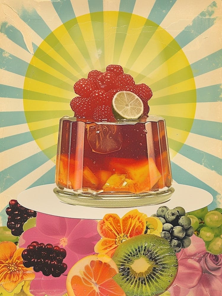 Fruity Jelly Retro Collage 1