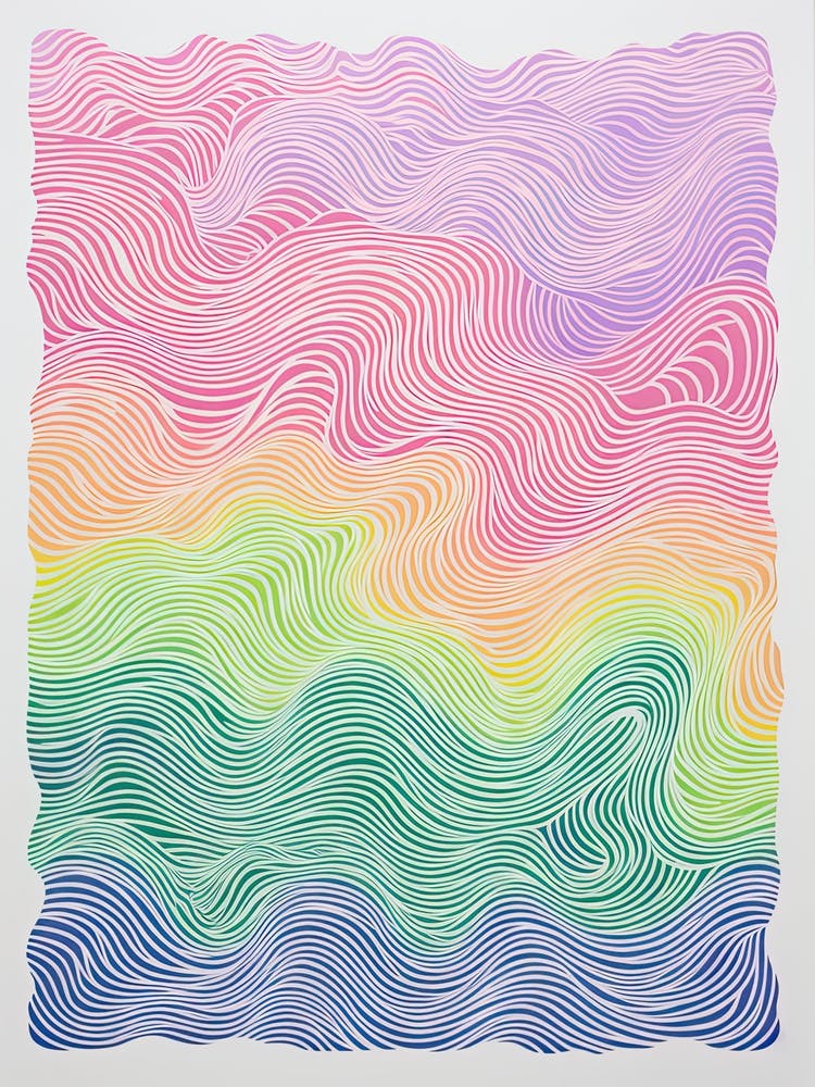 Abstract Landscape Risograph Style 13