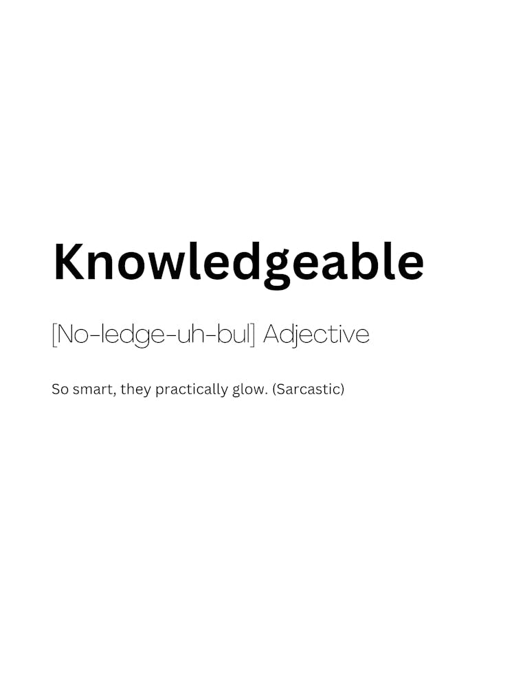 Knowledgeable Definition Meaning