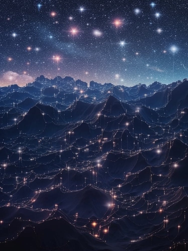 Mountains And Stars Celestial