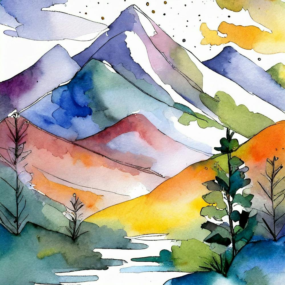Firefly An Illustration Of A Beautiful Majestic Cinematic Tranquil Mountain Landscape In Neutral Col 35
